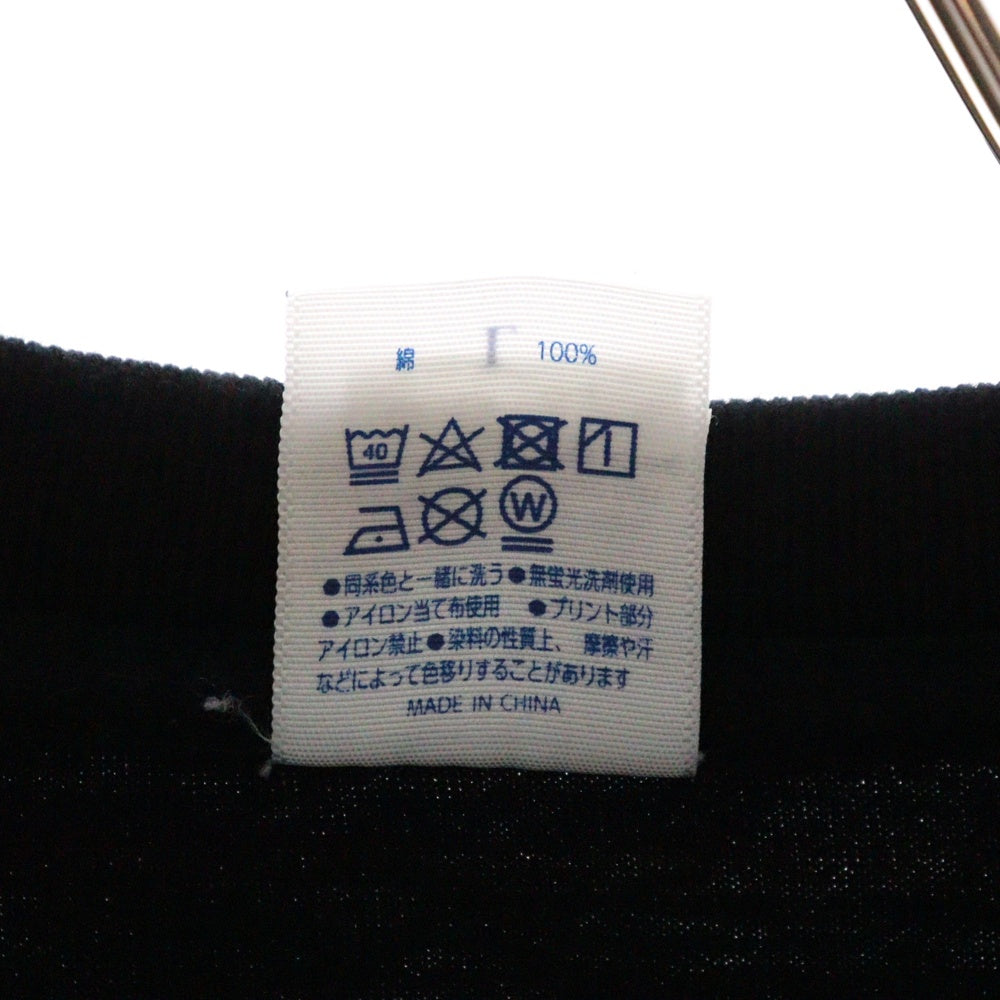 BLACK MEANS(ブラックミーンズ) 丸岡和吾 クロスボーンプリント クルーネック半袖Tシャツ カットソー ブラック