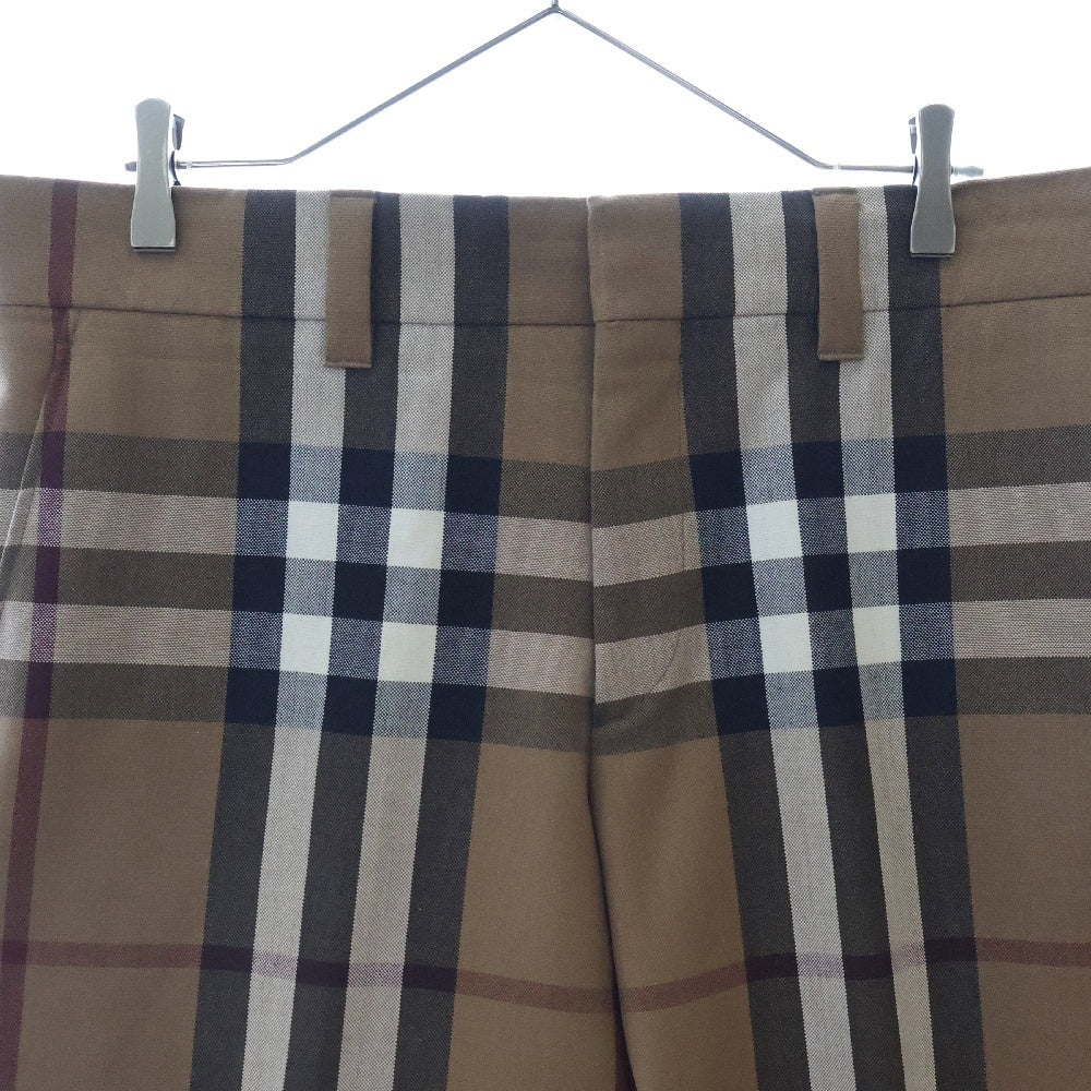 BURBERRY(バーバリー) ノバチェック ノータック スラックスパンツ ブラウン 4565217