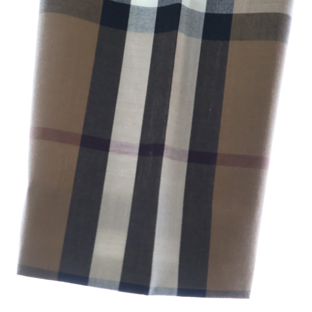 BURBERRY(バーバリー) ノバチェック ノータック スラックスパンツ ブラウン 4565217