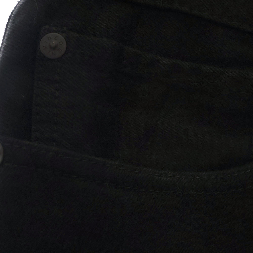 MINEDENIM(マインデニム) 107 S.Slim STR OWSスリムフィット スキニー デニムパンツ ブラック FPK107N-99-352-1