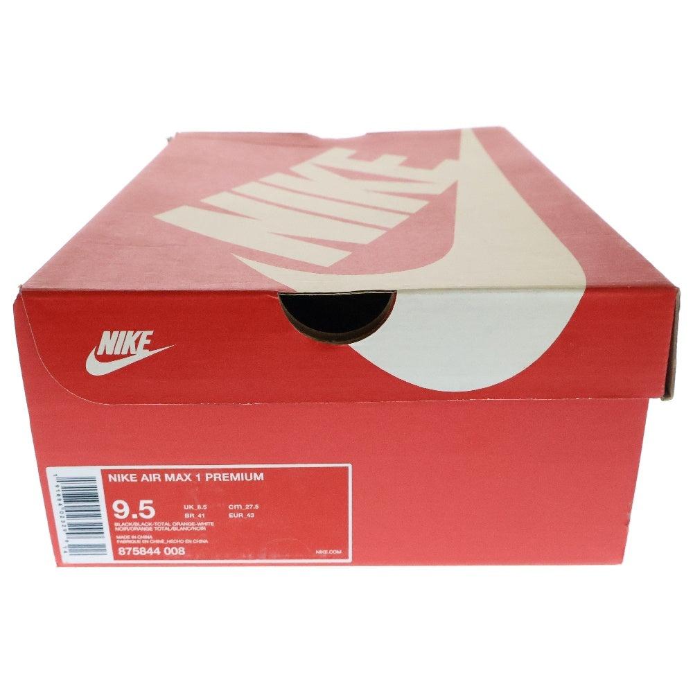 NIKE(ナイキ) AIR MAX 1 PREMIUM JUST DO IT PACK ORANGE エアマックス1 プレミアム ジャストドゥーイットパック オレンジ ローカットスニーカー US9.5/27.5cm 875844-008