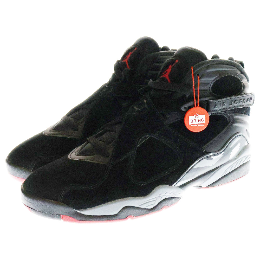 NIKE(ナイキ) AIR JORDAN 8 RETRO BLACK CEMENT エアジョーダン 8 レトロ ブラックセメント ブラック/ジムレッド/ウルフグレー US10/28cm 305381-022