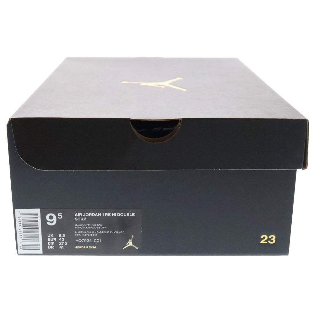 NIKE(ナイキ) AIR JORDAN 1 RETRO HIGH DOUBLE STRAP エアジョーダン1 レトロ ダブルストラップ ハイカットスニーカー ブラック US9.5/27.5cm AQ7924-001