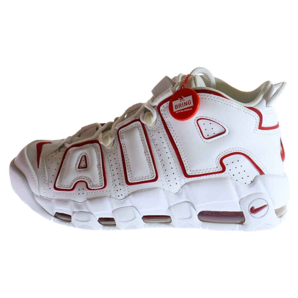 NIKE(ナイキ) AIR MORE UPTEMPO 96 エアモアアップテンポ ハイカットスニーカー ホワイト/レッド US9/27cm 921948-102