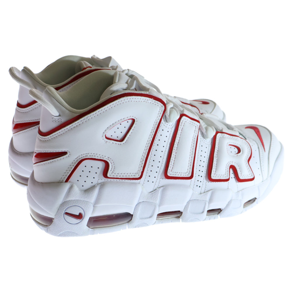 NIKE(ナイキ) AIR MORE UPTEMPO 96 エアモアアップテンポ ハイカットスニーカー ホワイト/レッド US9/27cm 921948-102