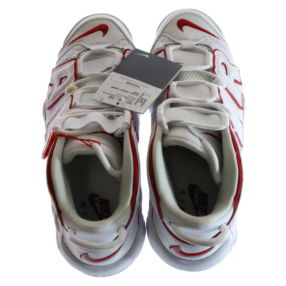 NIKE(ナイキ) AIR MORE UPTEMPO 96 エアモアアップテンポ ハイカットスニーカー ホワイト/レッド US9/27cm 921948-102