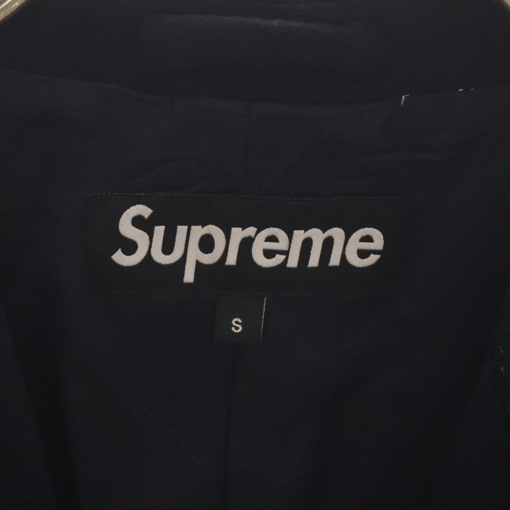 SUPREME(シュプリーム) 15AW ×LOLO PIANA Wool Overcoat ロロピアーナ ウールオーバーコート ネイビー