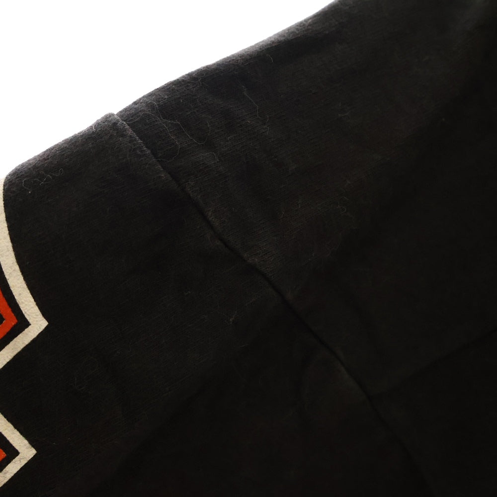 VINTAGE(ヴィンテージ) 90s HARLEY-DAVIDSON ハーレーダビッドソン ロゴプリント フットボール 半袖Tシャツ カットソー ブラック