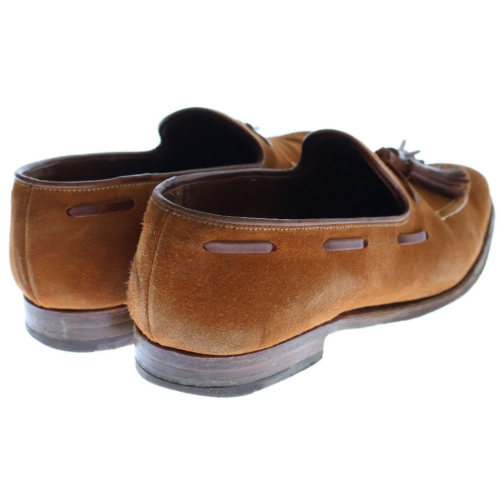 Crockett&Jones(クロケットアンドジョーンズ) BARNEYS NEWYORK別注 GUERNSEY 5571 UK製 スエード タッセルローファー ドレスシューズ ブラウン 6E