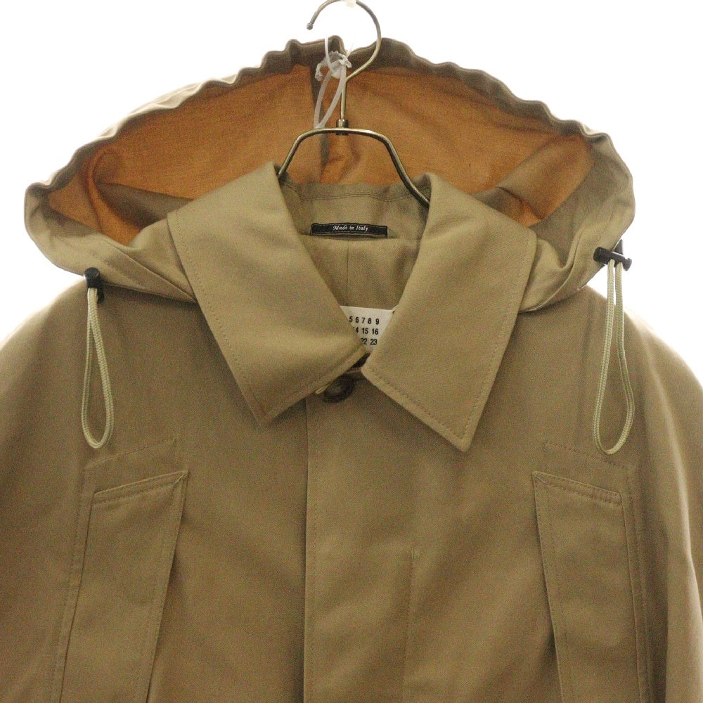 Maison Margiela 1(メゾンマルジェラ) 19AW ステンカラー フーデッド ポンチョ コート ベージュ レディース S51AH0111 S48086