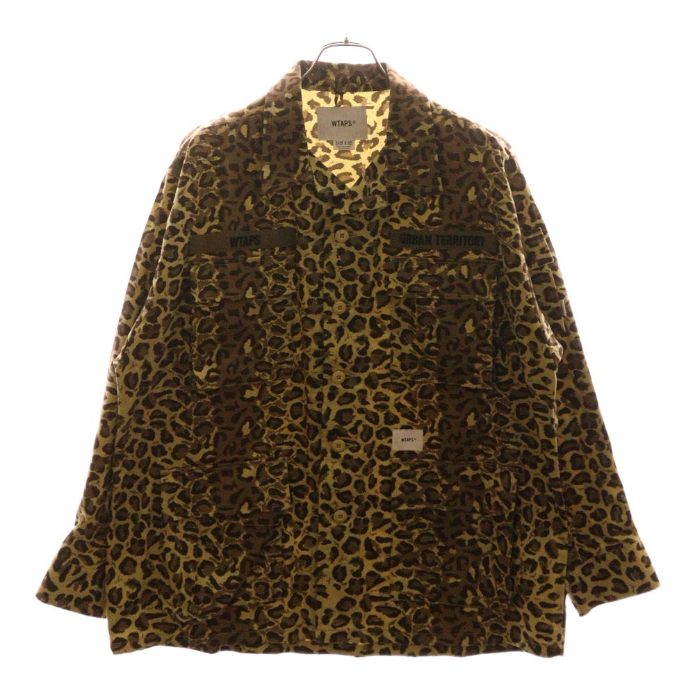 WTAPS(ダブルタップス) 21SS JUNGLE 01 レオパードカモ ジャングル シャツジャケット カーキ 211WVDT-SHM02