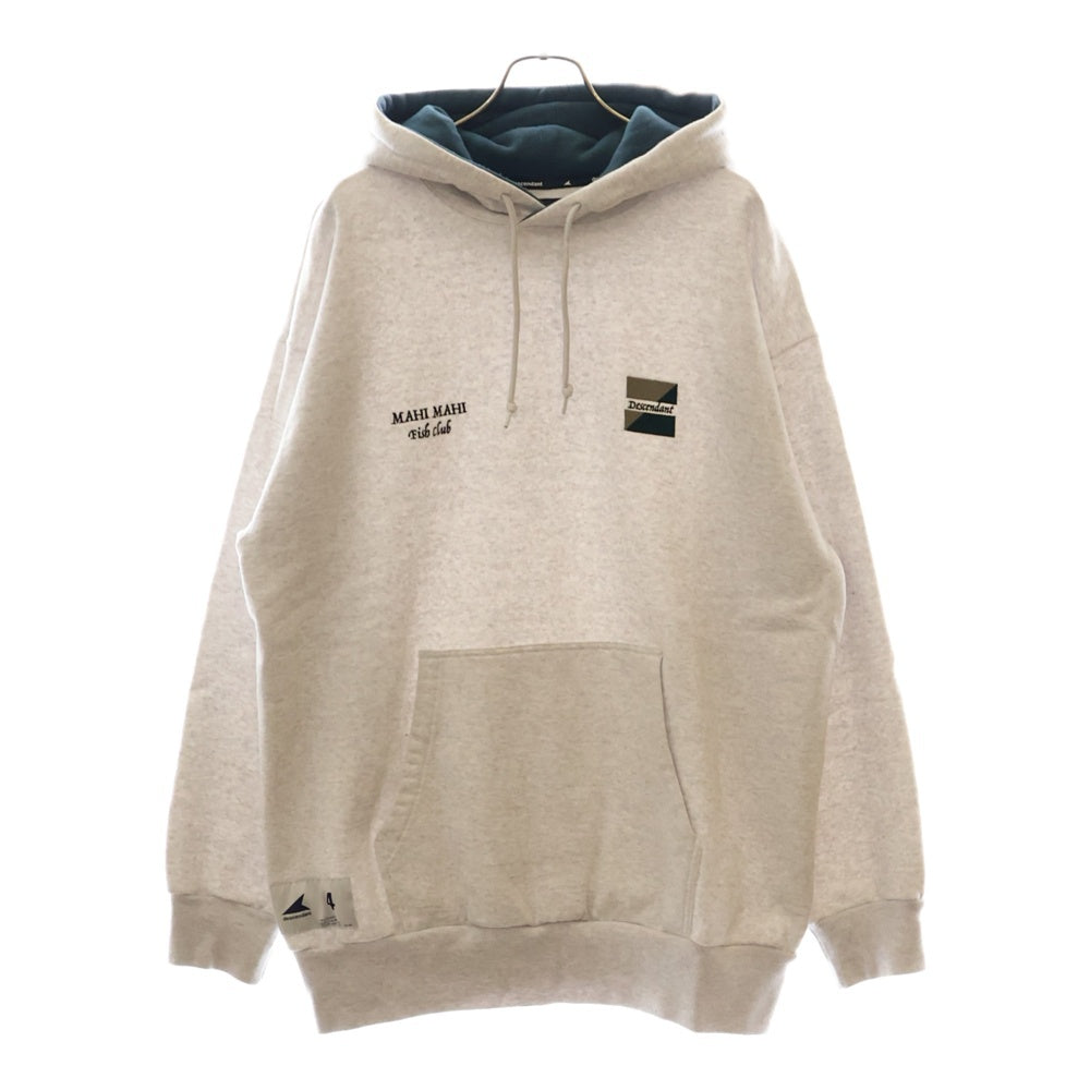 DESCENDANT(ディセンダント) 24AW MAHIMAHI HOODY マヒマヒ フーディー プルオーバーパーカー グレー 242ATDS-CSM06