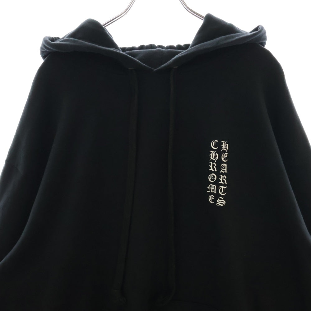 CHROME HEARTS(クロムハーツ) VERTICAL ARM LOGO HOODIE バーティカル アーム ロゴ フーディ プルオーバーパーカー ブラック