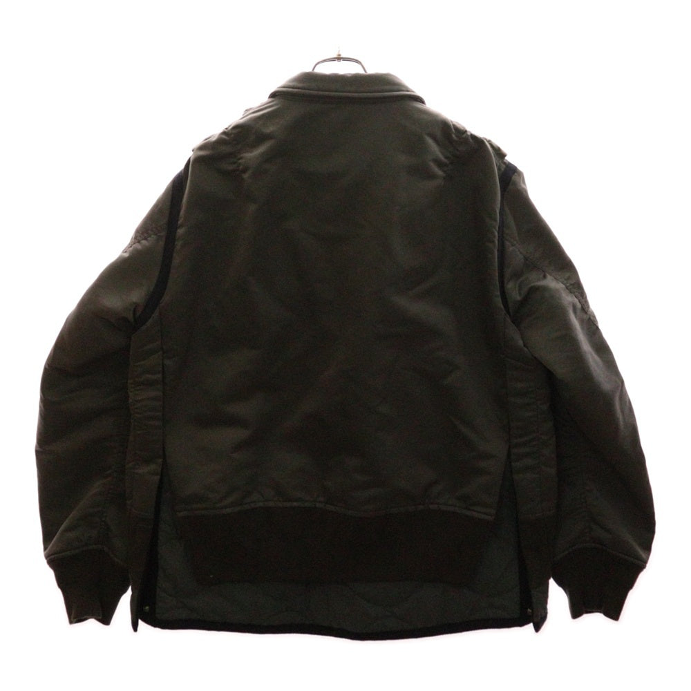 Sacai(サカイ) 22AW ナイロンツイルミックスブルゾン フライトジャケット グレー 22-02824M