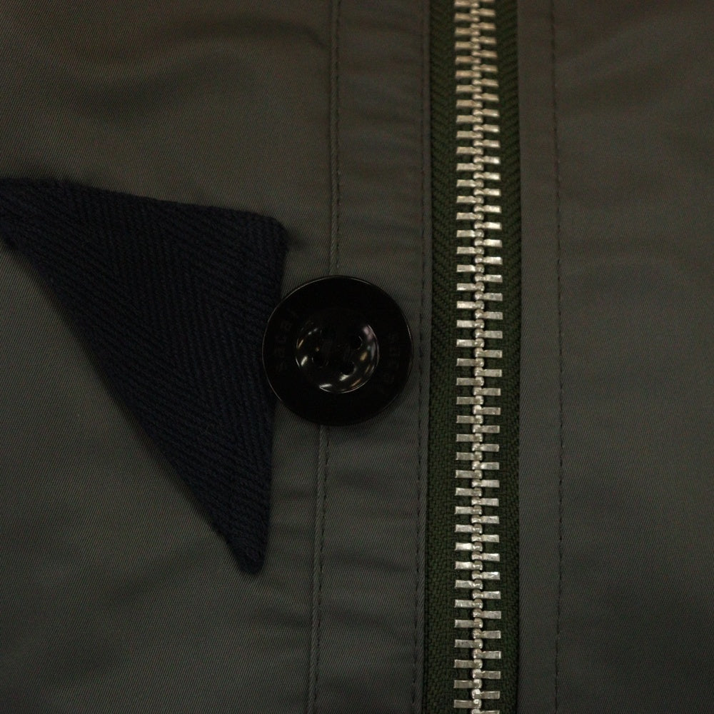 Sacai(サカイ) 22AW ナイロンツイルミックスブルゾン フライトジャケット グレー 22-02824M