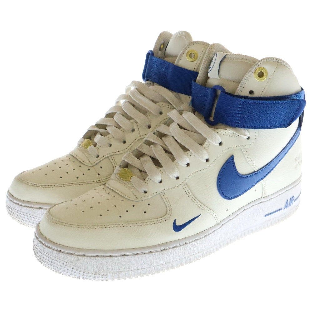 NIKE(ナイキ) WMNS AIR FORCE1 HIGH 40TH ANNIVERSARY ウィメンズ エアフォース1 40周年 ハイカットスニーカー ホワイト/ブルー US9.5/27.5cm DQ7584-100
