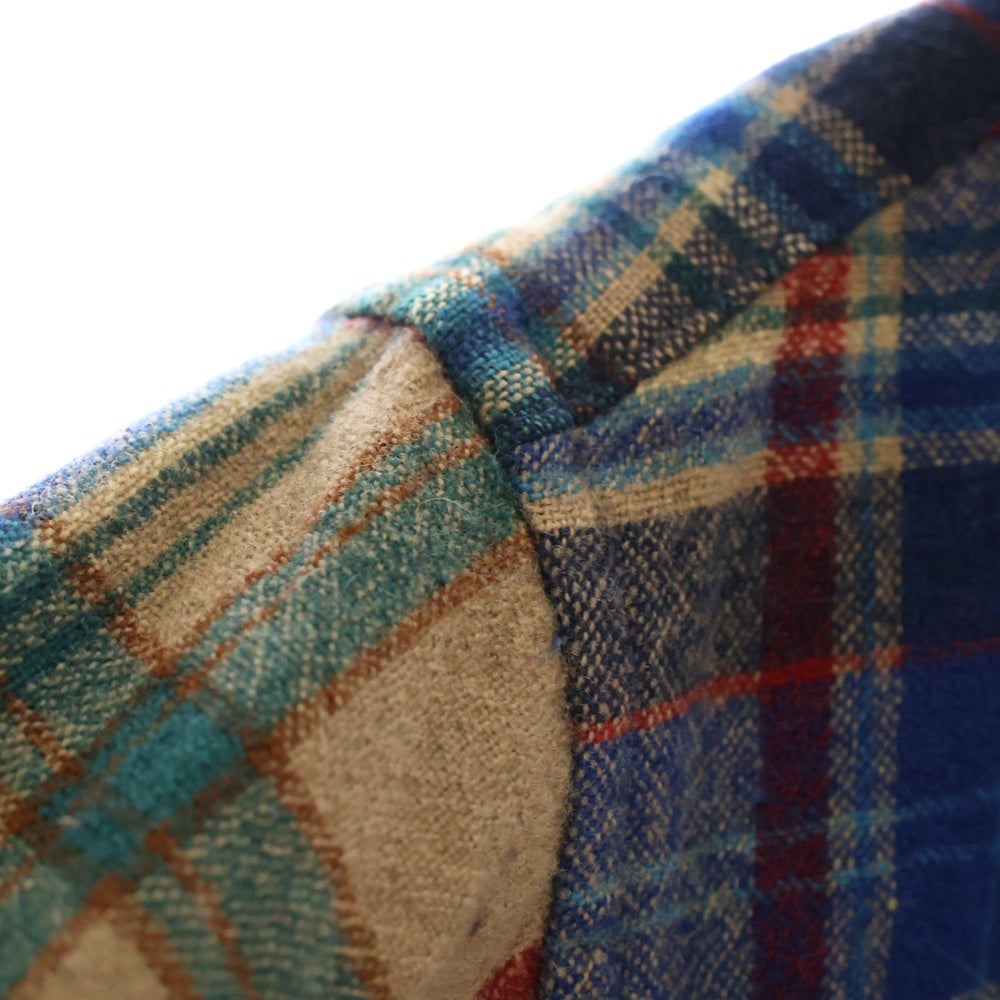 PENDLETON(ペンドルトン) 70s VINTAGE ヴィンテージ タータンチェック 長袖シャツ ブルー/ベージュ