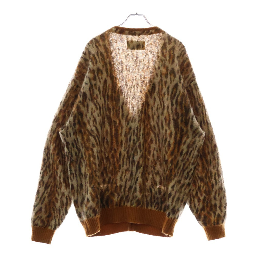 WACKO MARIA(ワコマリア) 22AW LEOPARD MOHAIR CARDIGAN TYPE-2 レオパード総柄 モヘヤ混 ニット カーディガン ブラウン 22FW-WMK-KN13