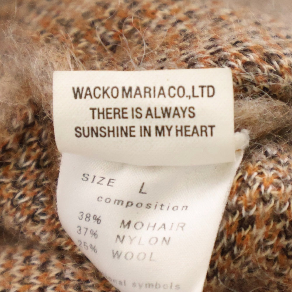 WACKO MARIA(ワコマリア) 22AW LEOPARD MOHAIR CARDIGAN TYPE-2 レオパード総柄 モヘヤ混 ニット カーディガン ブラウン 22FW-WMK-KN13