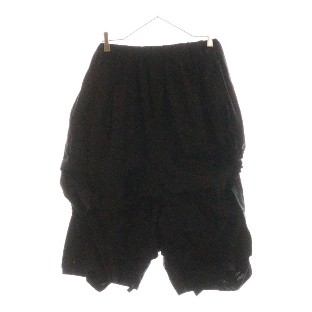 COMME des GARCONS(コムデギャルソン) 15AW AD2015 製品染め フリルデザイン クロップド ワイド サルエルパンツ ブラック レディース GP-P022