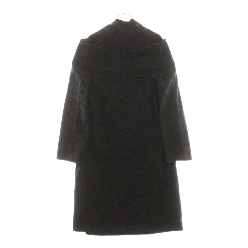 COMME des GARCONS(コムデギャルソン) 20SS AD2019 ポリ縮絨 ロゴ総柄 オフショルダー ワンピース ブラック レディース GE-O032