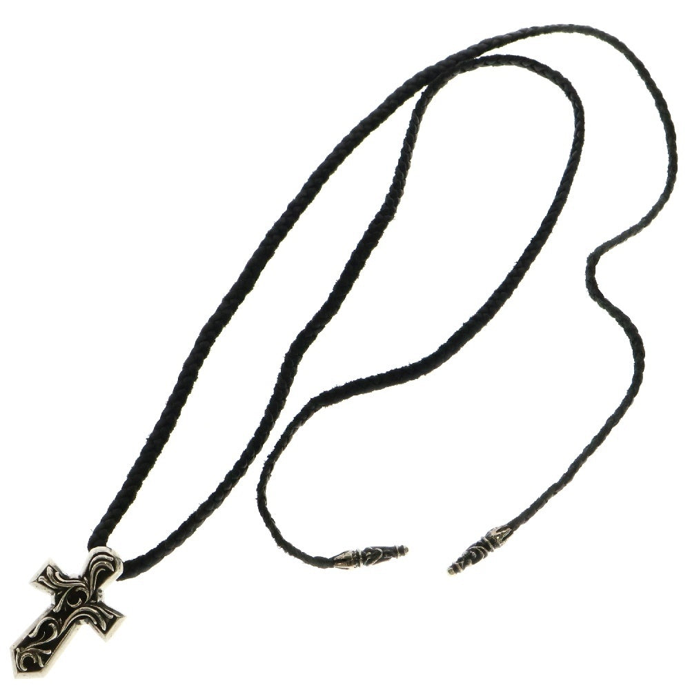 CHROME HEARTS(クロムハーツ) VULCAN CROSS SML バルカンクロス スモール レザーブレイド Wスクロール ペンダントトップ シルバー