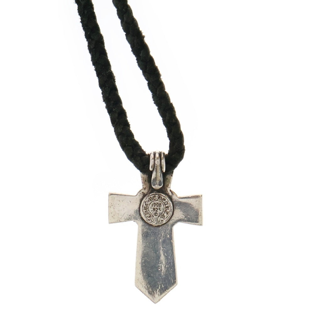 CHROME HEARTS(クロムハーツ) VULCAN CROSS SML バルカンクロス スモール レザーブレイド Wスクロール ペンダントトップ シルバー