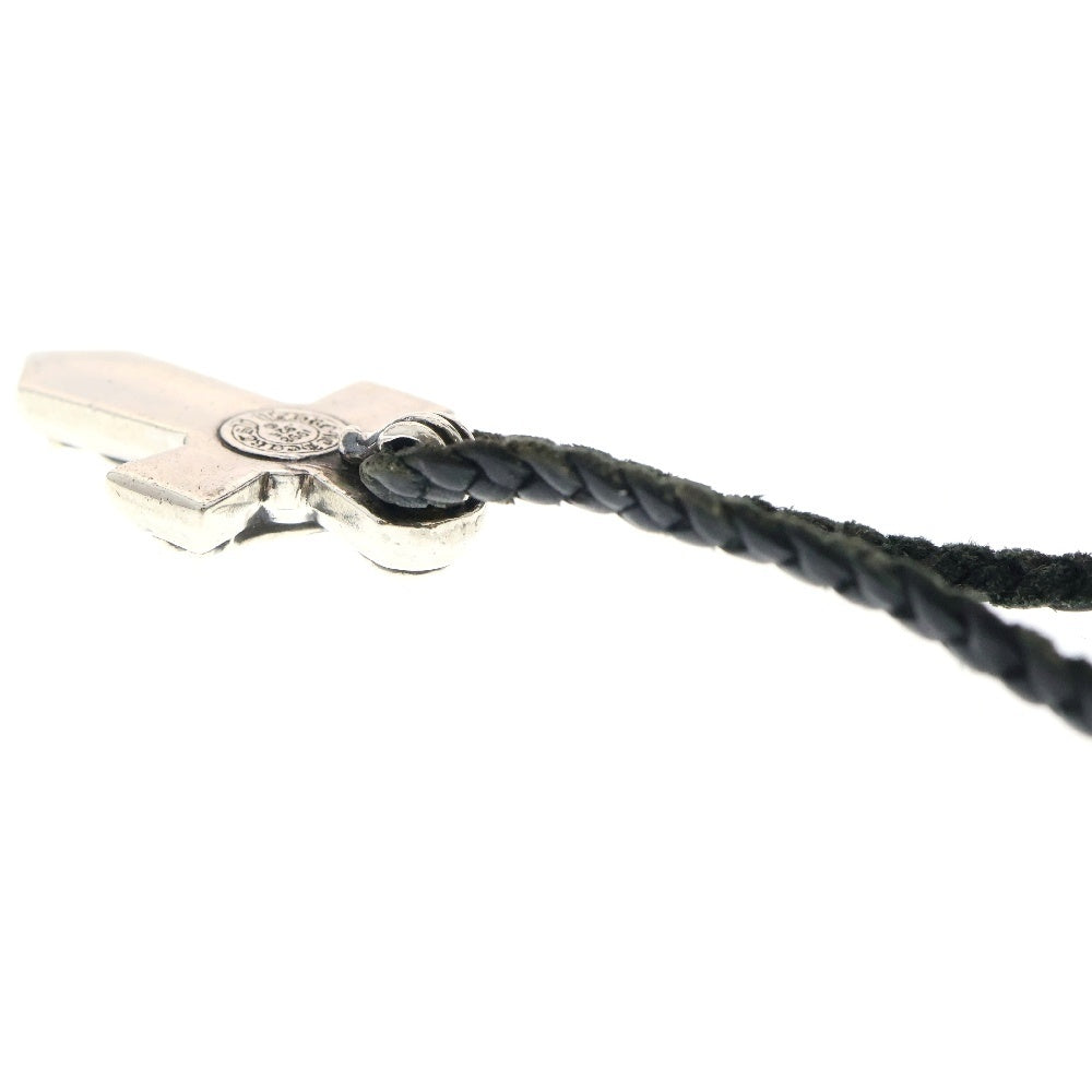 CHROME HEARTS(クロムハーツ) VULCAN CROSS SML バルカンクロス スモール レザーブレイド Wスクロール ペンダントトップ シルバー
