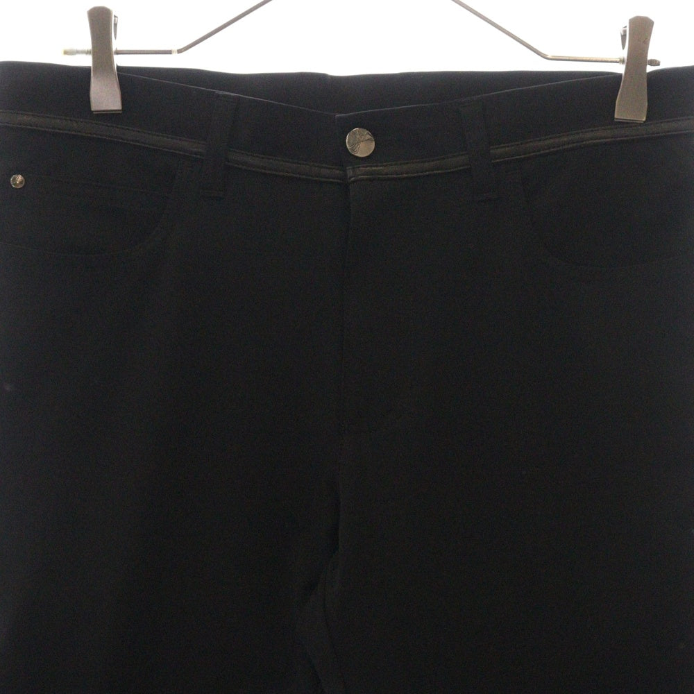 VERSACE COLLECTION(ヴェルサーチコレクション) ドローコード 裾ジップ スリムフィット イージーパンツ ブラック W8H5204T474