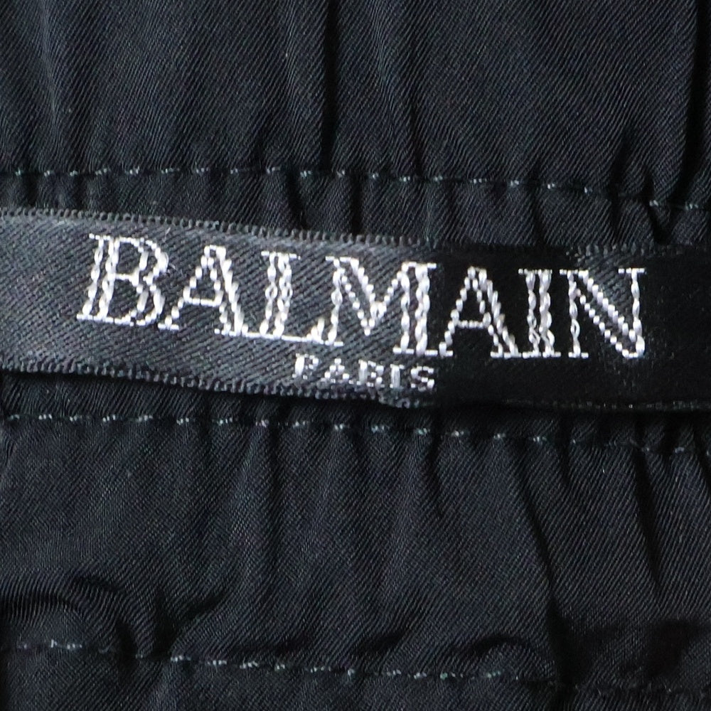 BALMAIN(バルマン) ドローコード 裾ジップ スリムフィット イージーパンツ ブラック W8H5204T474