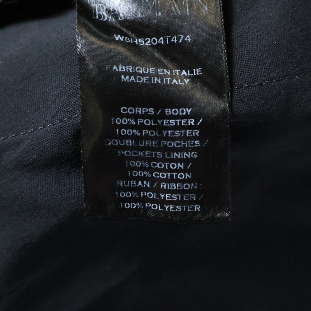 BALMAIN(バルマン) ドローコード 裾ジップ スリムフィット イージーパンツ ブラック W8H5204T474