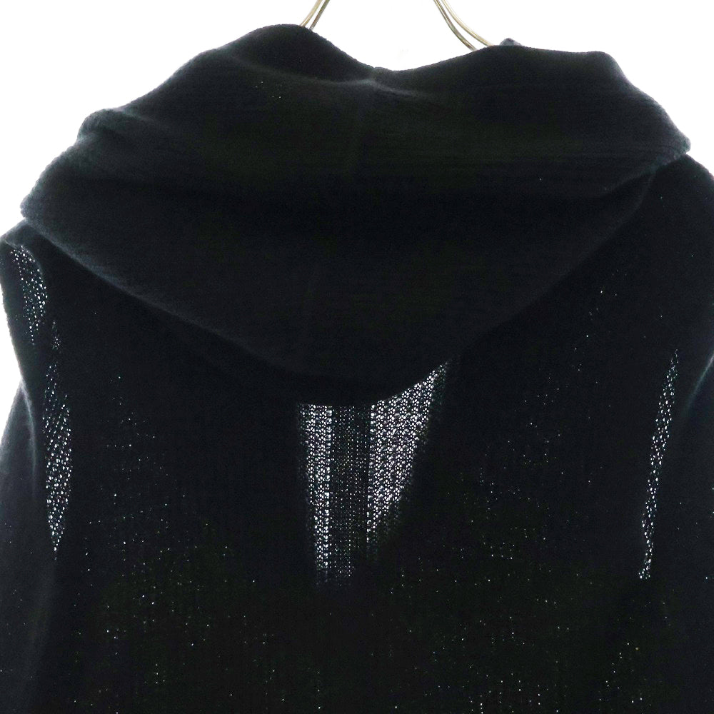 Rick Owens(リックオウエンス) 16AW フーデット ロング ノースリーブニットカーディガン ブラック W8H5204T474