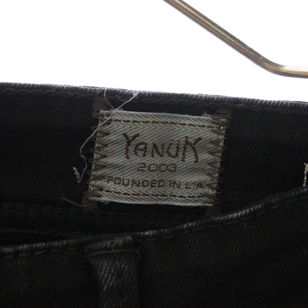YANUK(ヤヌーク) NEIL ニール タイト スリムテーパード デニムパンツ ブラック 57291007