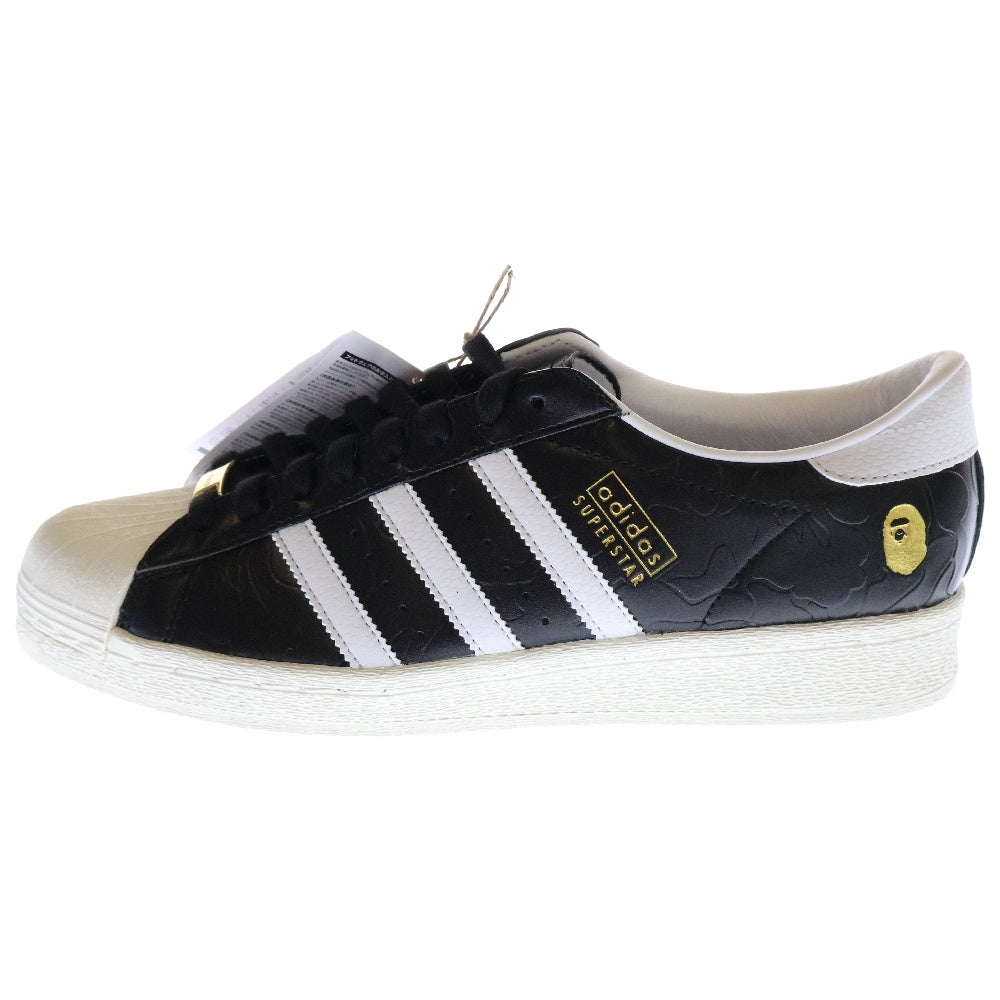 adidas(アディダス) ×atmos ×A BATHING APE SUPERSTAR VINTAGE BAPE アトモス アベイシング エイプ スーパースター ヴィンテージ ベイプ ローカットスニーカー US10/28cm JQ3666