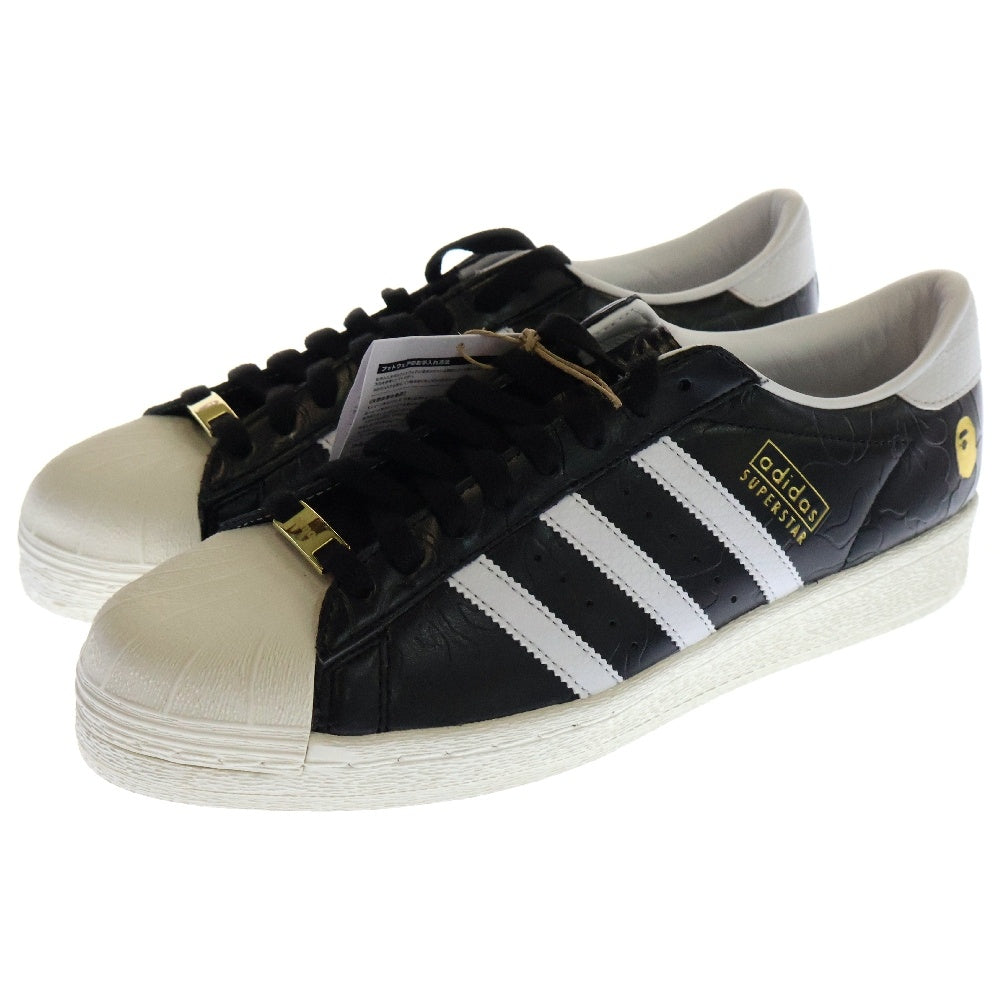 adidas(アディダス) ×atmos ×A BATHING APE SUPERSTAR VINTAGE BAPE アトモス アベイシング エイプ スーパースター ヴィンテージ ベイプ ローカットスニーカー US10/28cm JQ3666