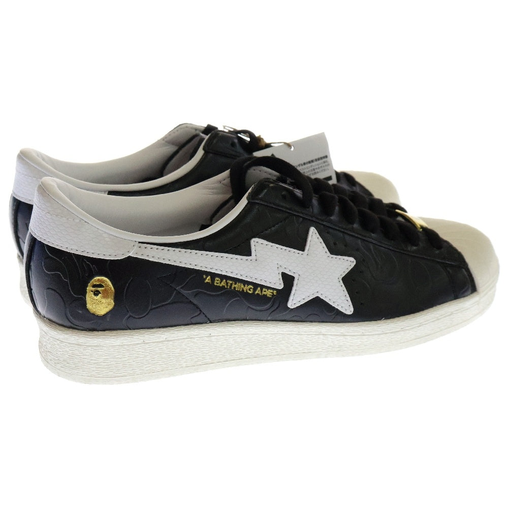 adidas(アディダス) ×atmos ×A BATHING APE SUPERSTAR VINTAGE BAPE アトモス アベイシング エイプ スーパースター ヴィンテージ ベイプ ローカットスニーカー US10/28cm JQ3666