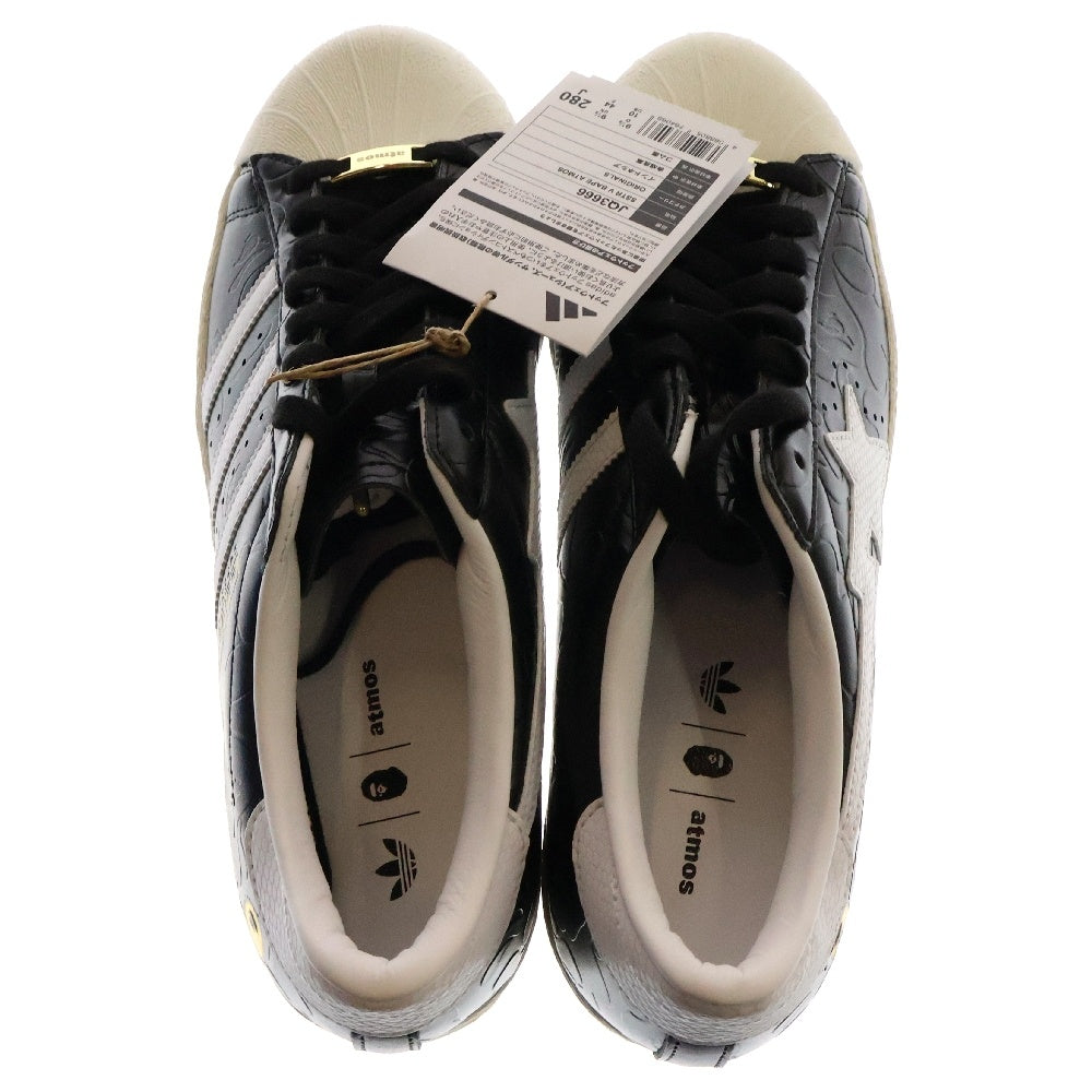 adidas(アディダス) ×atmos ×A BATHING APE SUPERSTAR VINTAGE BAPE アトモス アベイシング エイプ スーパースター ヴィンテージ ベイプ ローカットスニーカー US10/28cm JQ3666