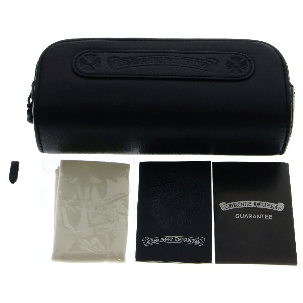 CHROME HEARTS(クロムハーツ) POON 2 フローラルクロス スクロールラベル レザーテンプル サングラス ブラウン