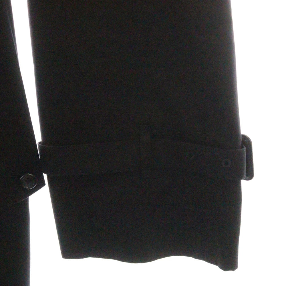 Aquascutum(アクアスキュータム) 裏地チェック総柄 コットンツイル トレンチ ロングコート ブラック A9252221-99