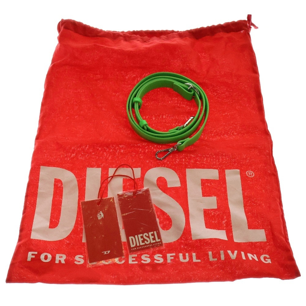 DIESEL(ディーゼル) 1DR Logo Bag 2way レザー ショルダーバッグ グリーン X08396-P3193