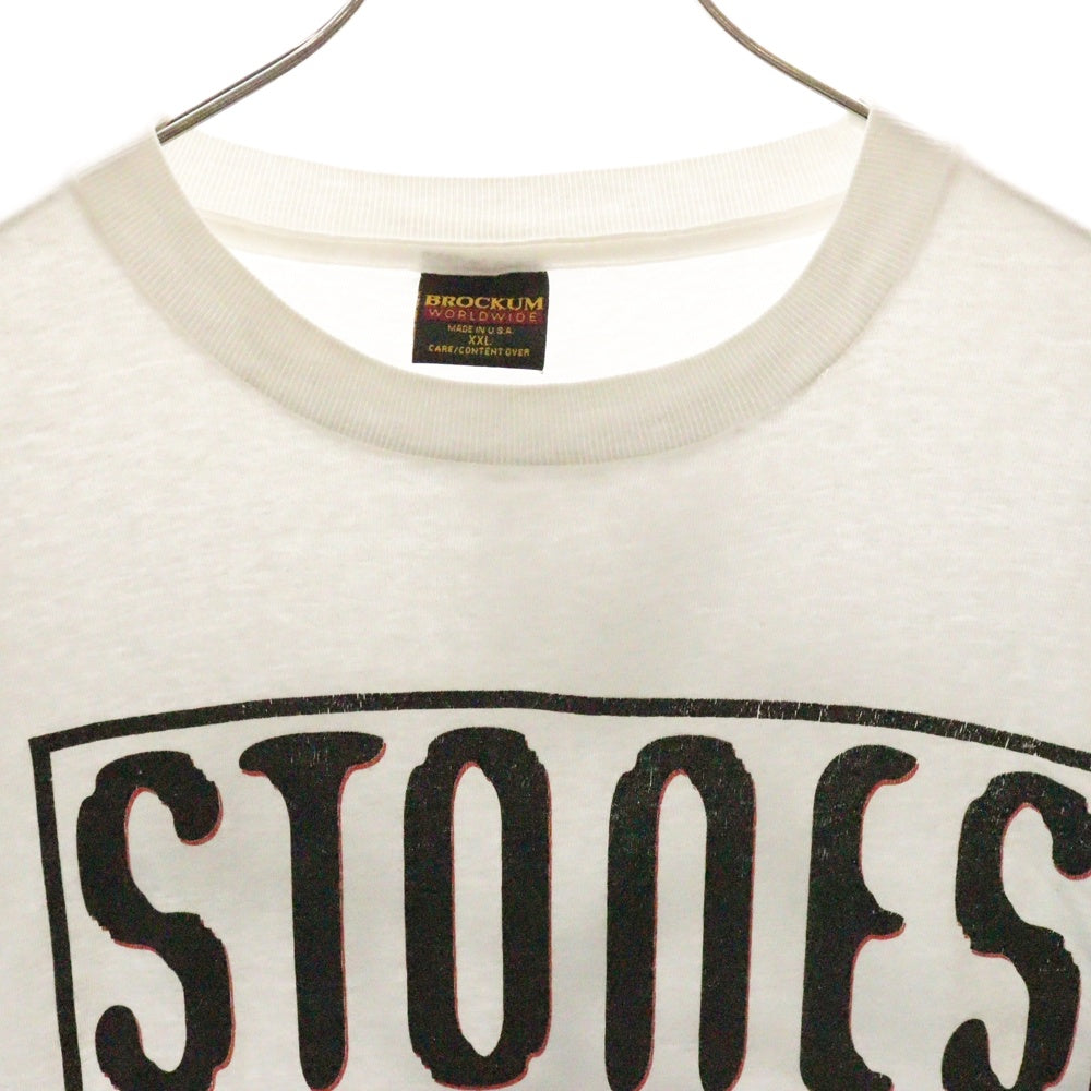 VINTAGE(ヴィンテージ) 90S VINTAGE ROLLING STONES WITH STAND BROCKUM ヴィンテージ ローリングストーンズ ウィズスタンド 両面プリント 半袖Tシャツ カットソー ホワイト