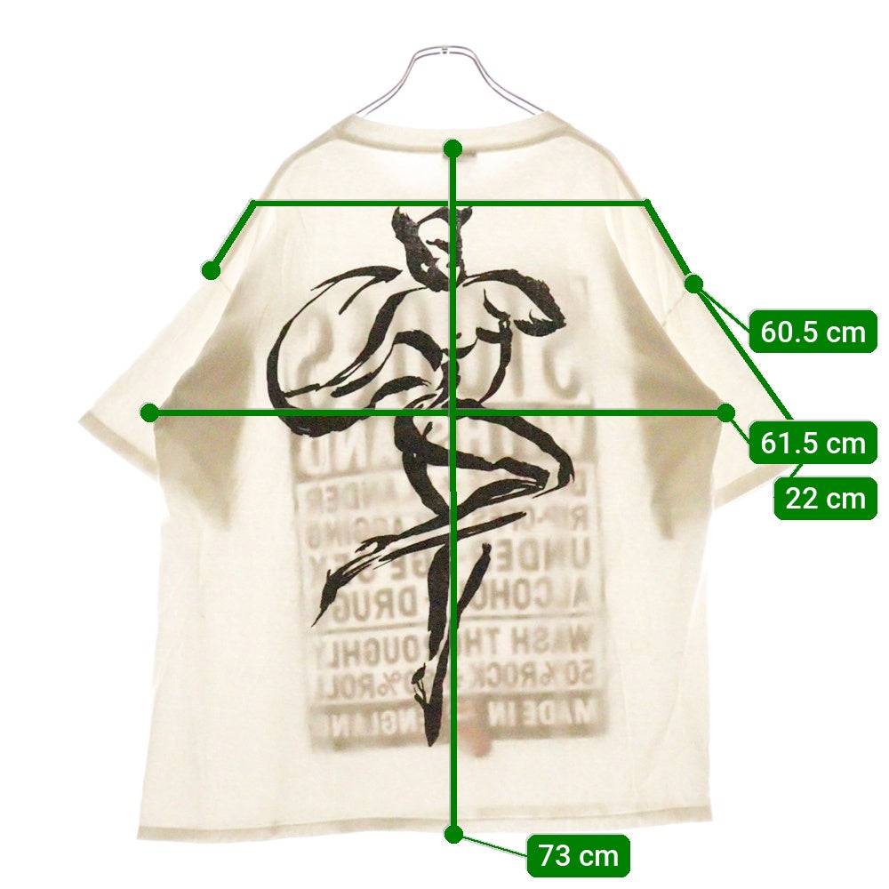 VINTAGE(ヴィンテージ) 90S VINTAGE ROLLING STONES WITH STAND BROCKUM ヴィンテージ ローリングストーンズ ウィズスタンド 両面プリント 半袖Tシャツ カットソー ホワイト