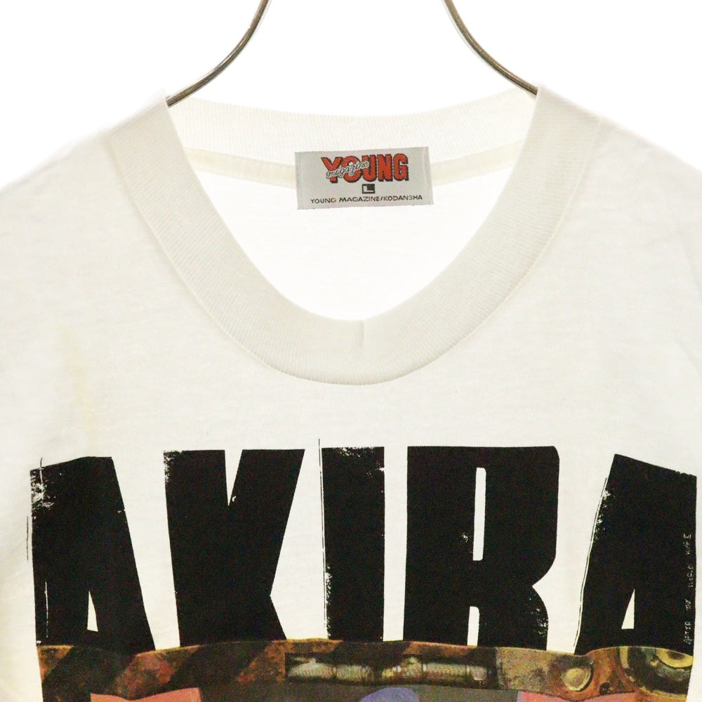 VINTAGE(ヴィンテージ) 90S AKIRA アキラ1巻 ヤングマガジンタグ 表紙デザイン プリント半袖Tシャツ ホワイト