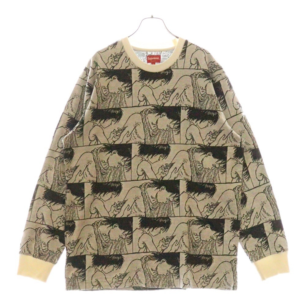 SUPREME(シュプリーム) xAKIRA 17AW Syringe Jacquard L/S Tee アキラ総柄ジャガード カットソー ホワイト
