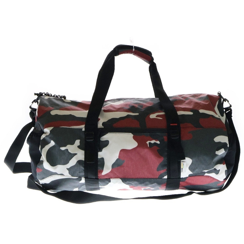 SUPREME(シュプリーム) 21SS Duffle Bag カモ柄 ボックスロゴ ダッフルバッグ ブラック/ホワイト/レッド