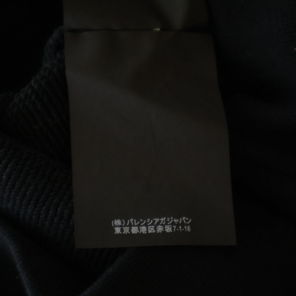 BALENCIAGA(バレンシアガ) フードロゴプリントスウェットプルオーバーパーカー ブラック 492190