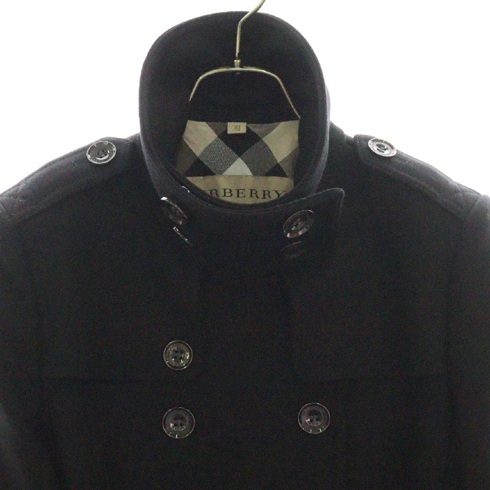 BURBERRY(バーバリー) ウール ダブルブレスト ピーコート ブラック レディース 3965631