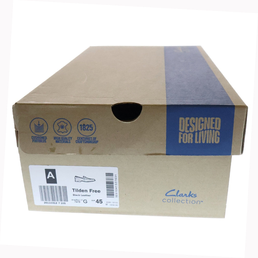Clarks(クラークス) TILDEN FREE ティルデンフリー レザースリッポンローファー ブラック US10.5/28.5cm 261103127105