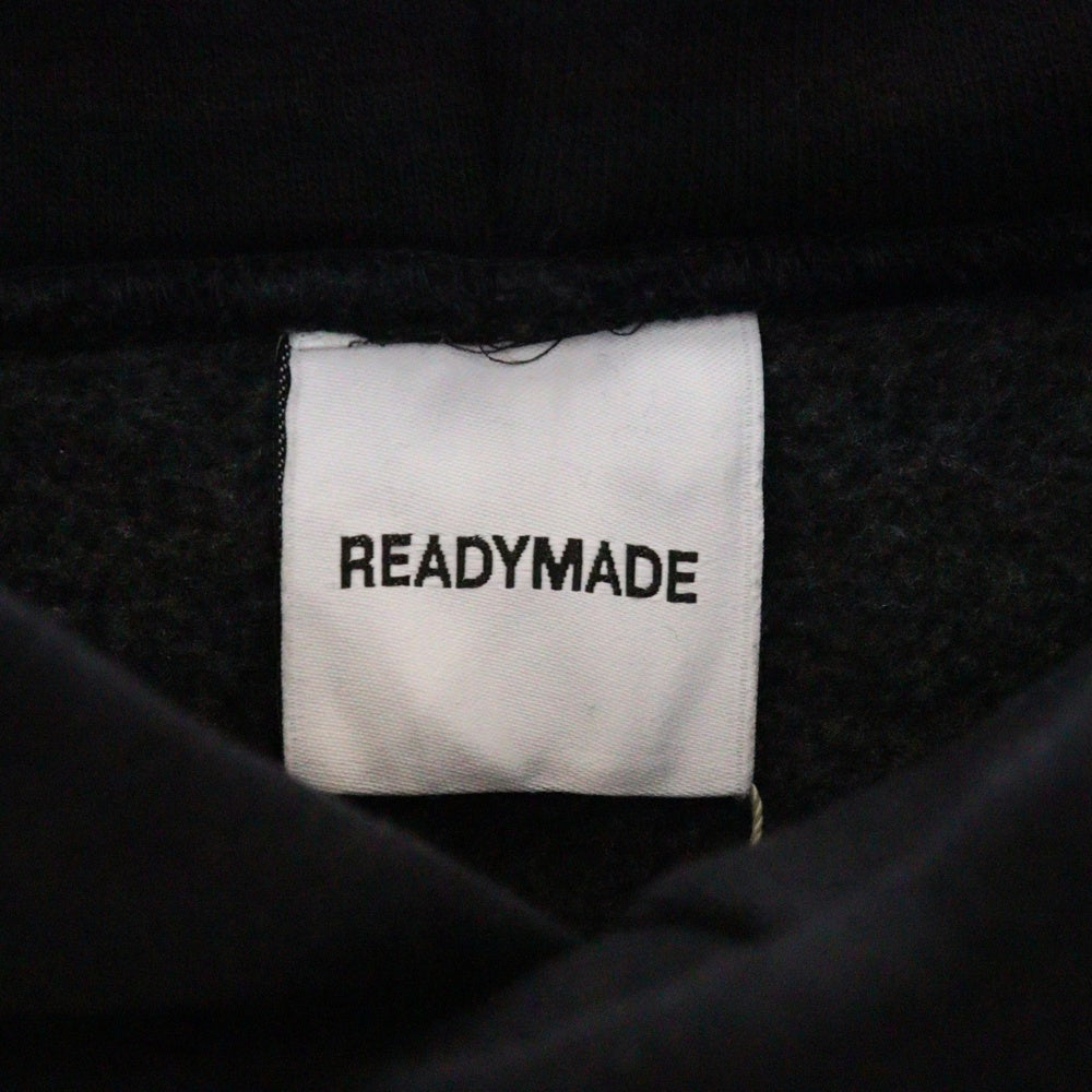 READY MADE(レディメイド) 24AW HOODIE ARCH LOGO フロントアーチロゴプリント スウェットプルオーバーパーカー フーディー ブラック RE-CO-BK-00-00-286