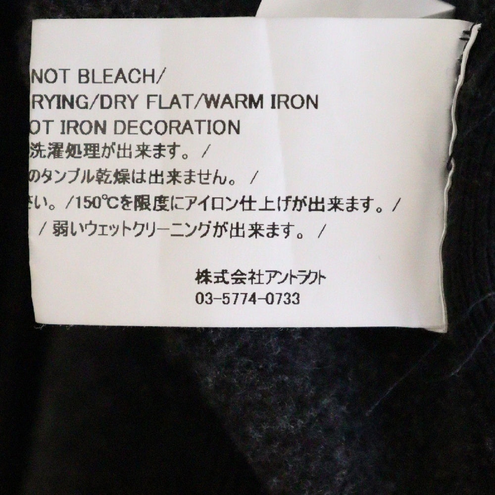 READY MADE(レディメイド) 24AW HOODIE ARCH LOGO フロントアーチロゴプリント スウェットプルオーバーパーカー フーディー ブラック RE-CO-BK-00-00-286